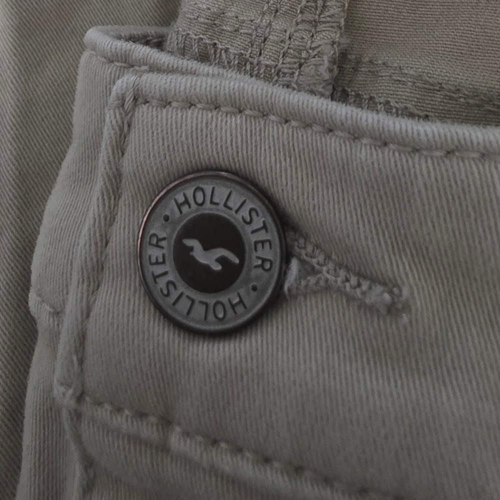 Hollister Skinny Khaki Pants Womens 11R W30 L31 Tan Low Rise Chino‎ Trousers - Picture 4 of 6